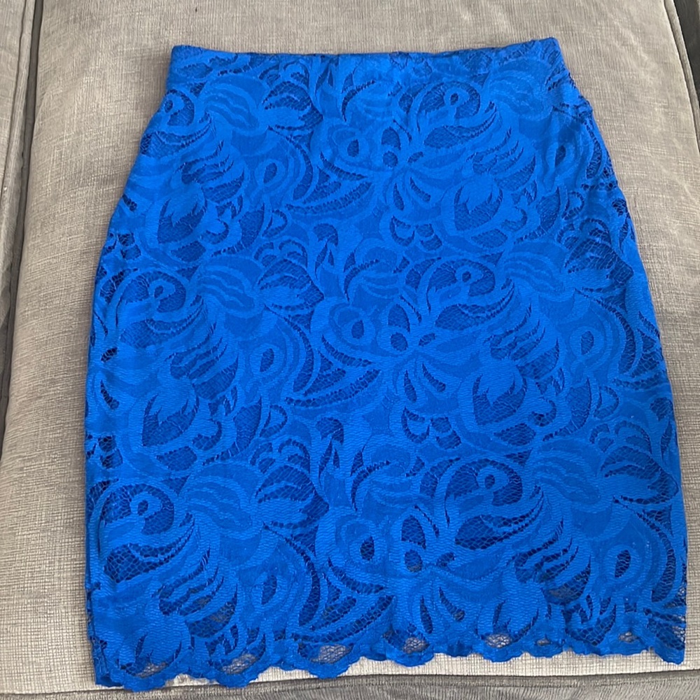 Pencil blue skirt